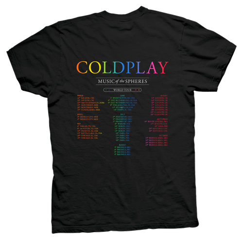 Playera Coldplay Love Black